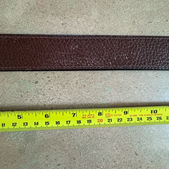 Reversible Polo Ralph Lauren belt - brown snake skin/flat black, silver buckle - Picture 4 of 7